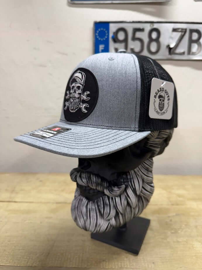 Beard Skull Mechanic Trucker Hat