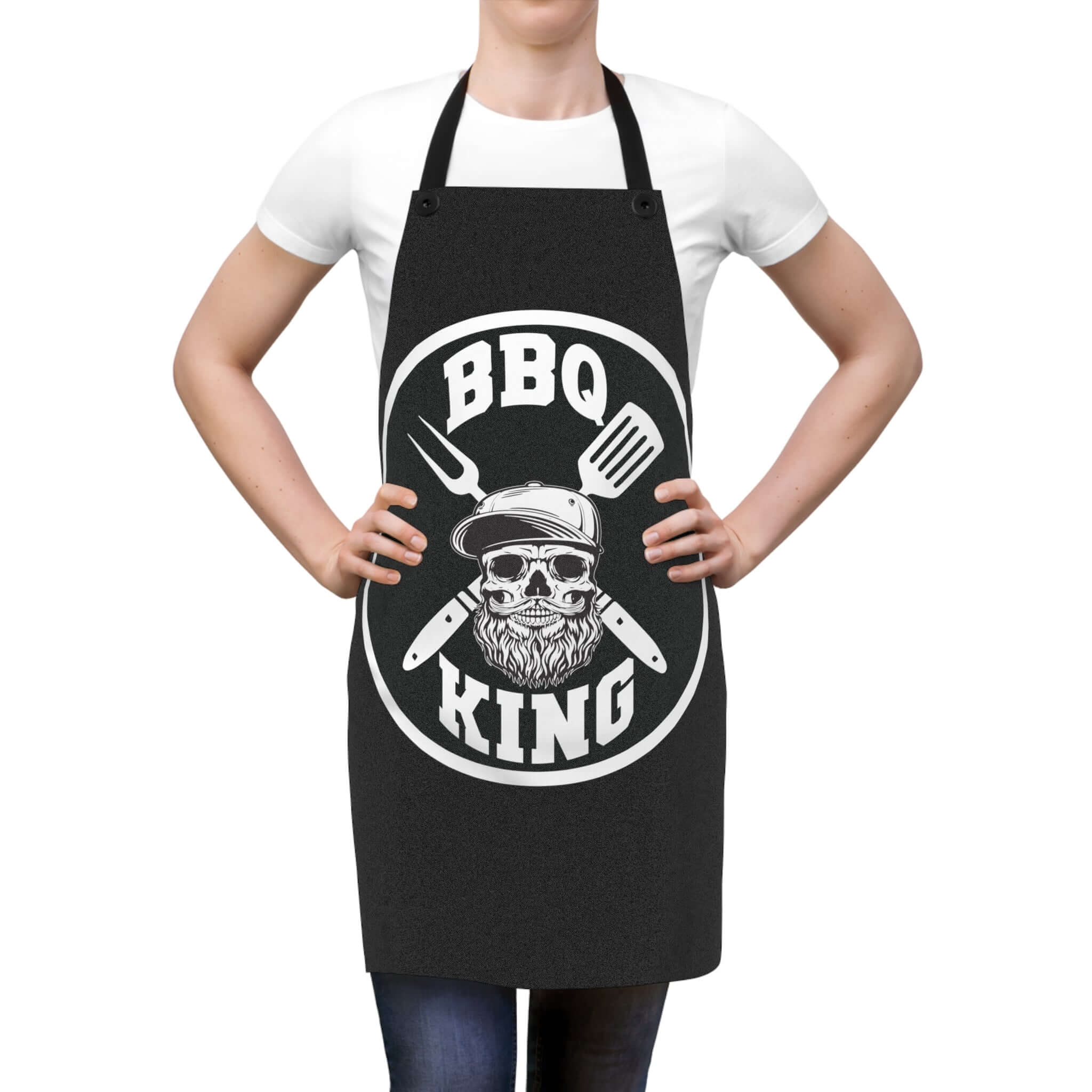 Bearded BBQ King Apron, Cooking Gift for Men, Grilling Accessories