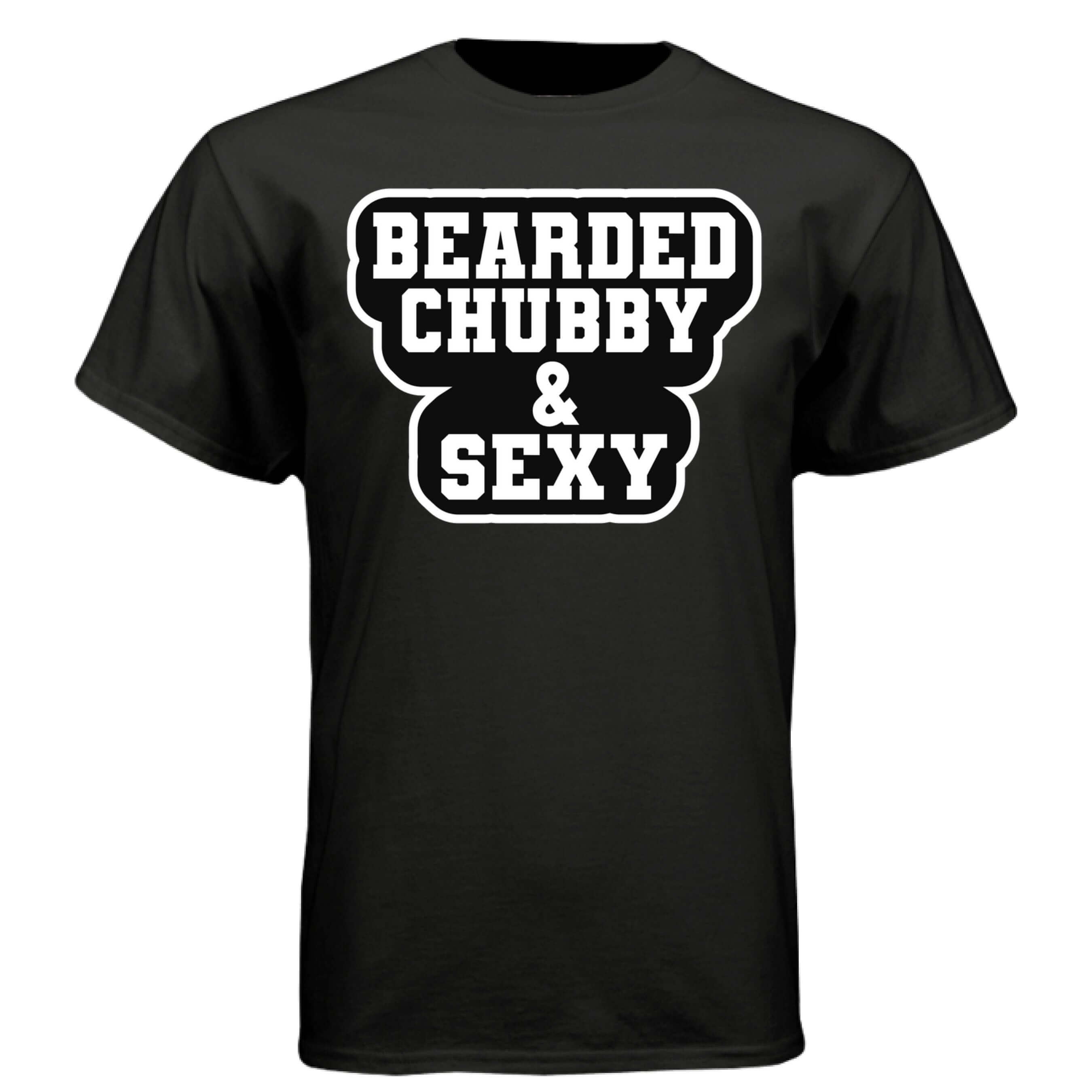 Bearded Chubby And Sexy Hanes Tee Shirt BLACK - FRONT