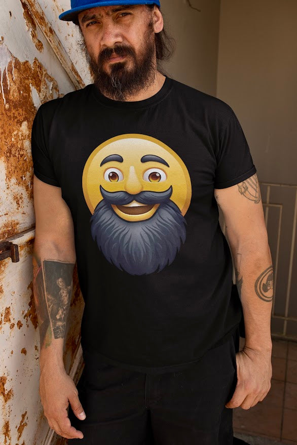 Bearded Emoji Hanes Tee Shirt – For Guys With Beards