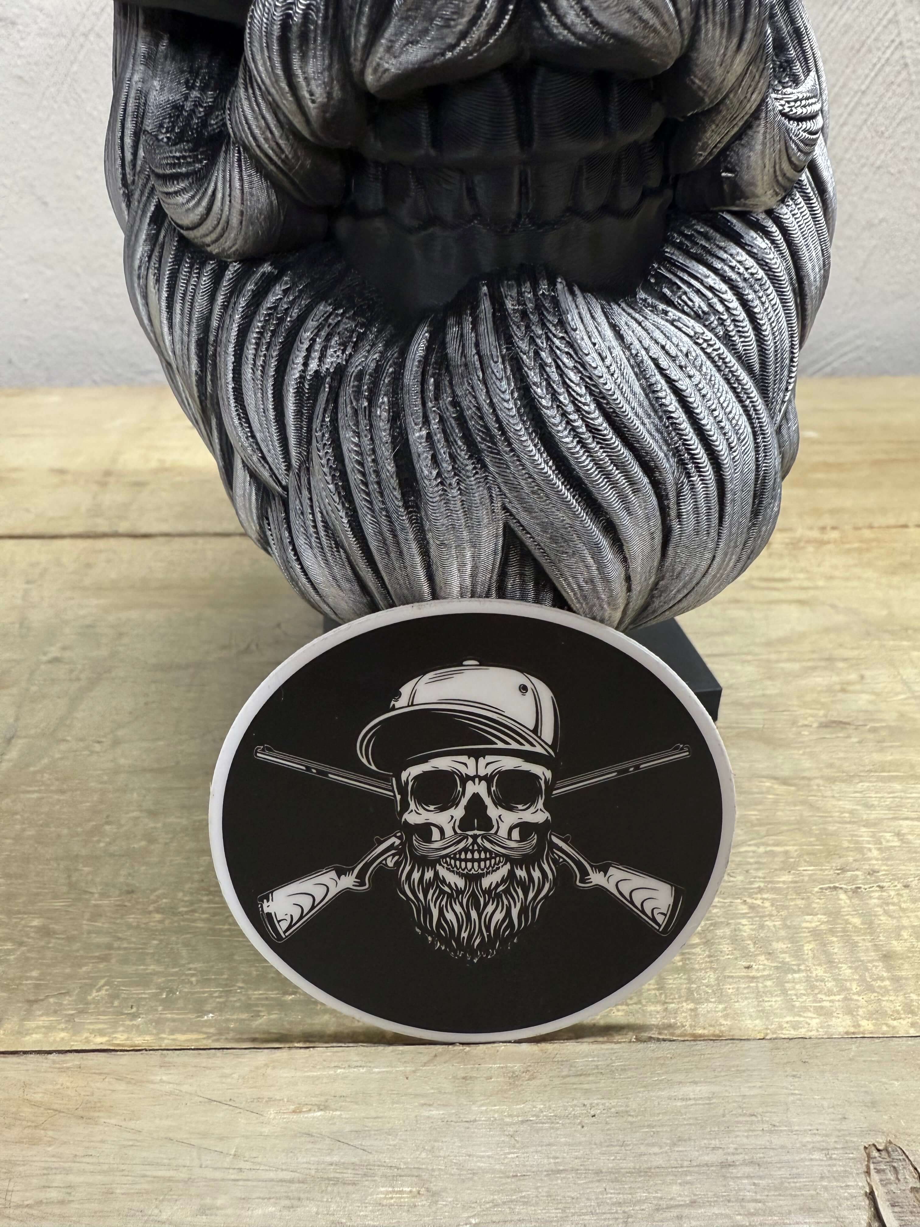 Bearded Skull Hunting 3 Inch Sticker