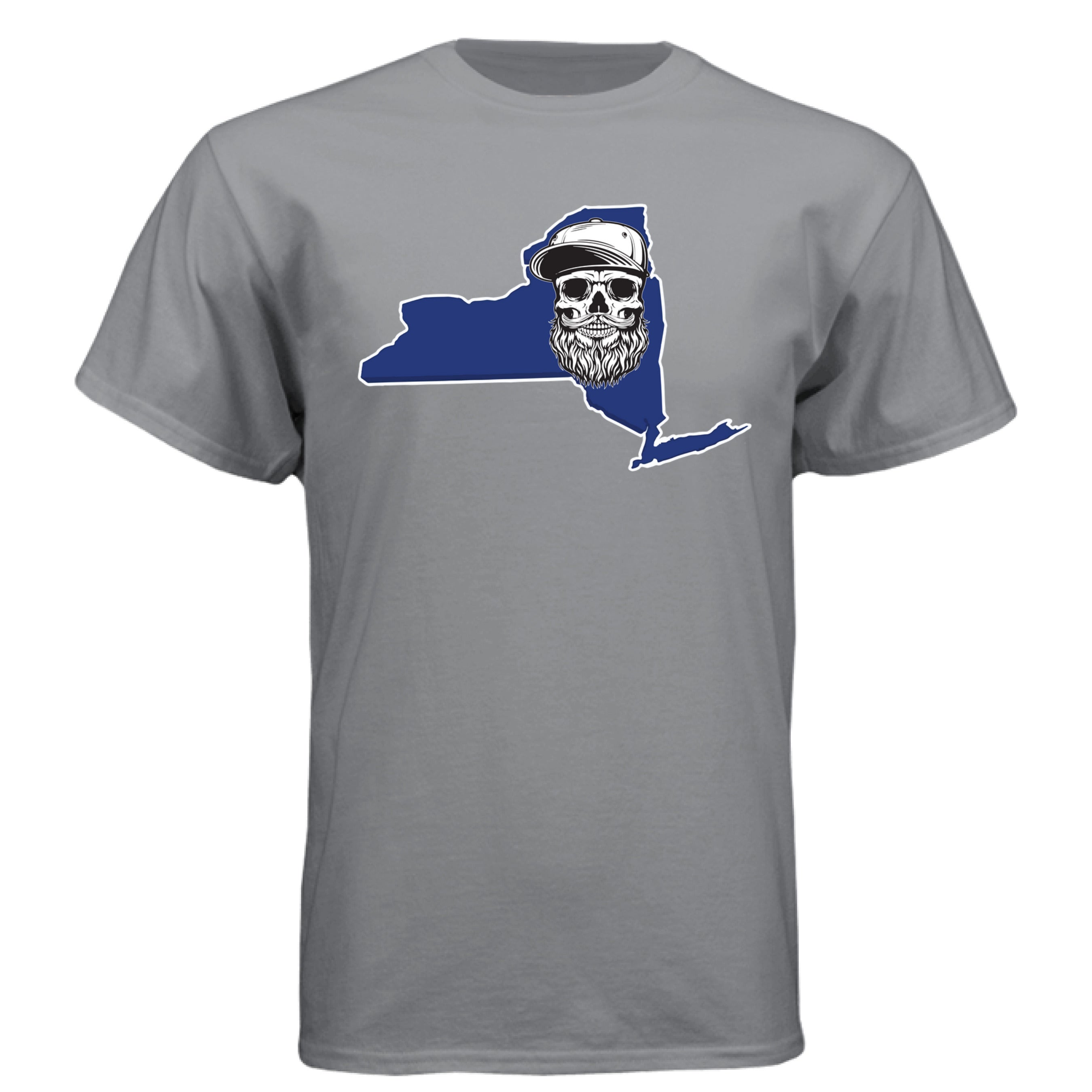 Bearded Skull New York Shirt Bearded Skull Empire State Tee for Men Graphite - FRONT