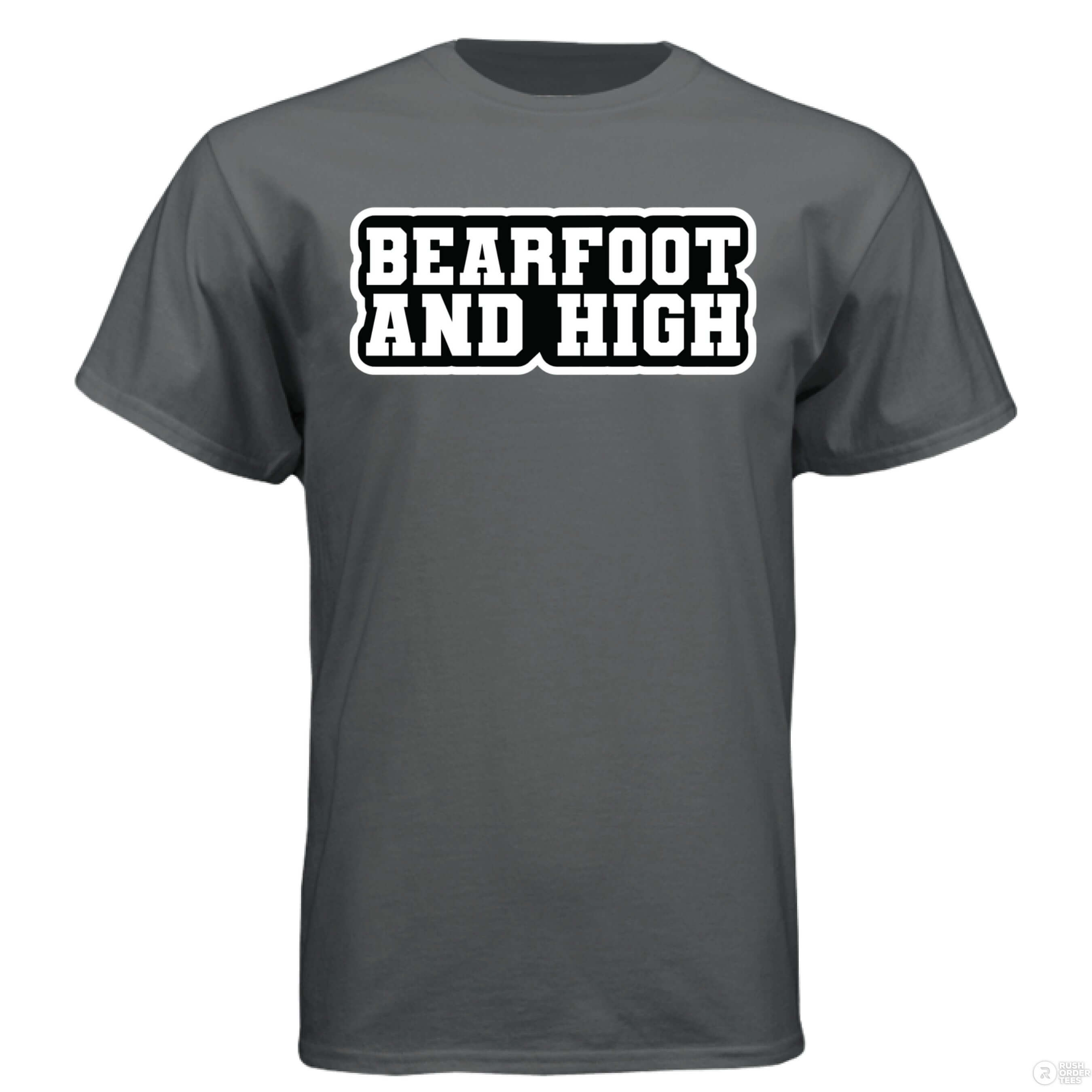 Bearfoot And High Funny Chill Vibes Hanes Tee Shirt Heather Grey
