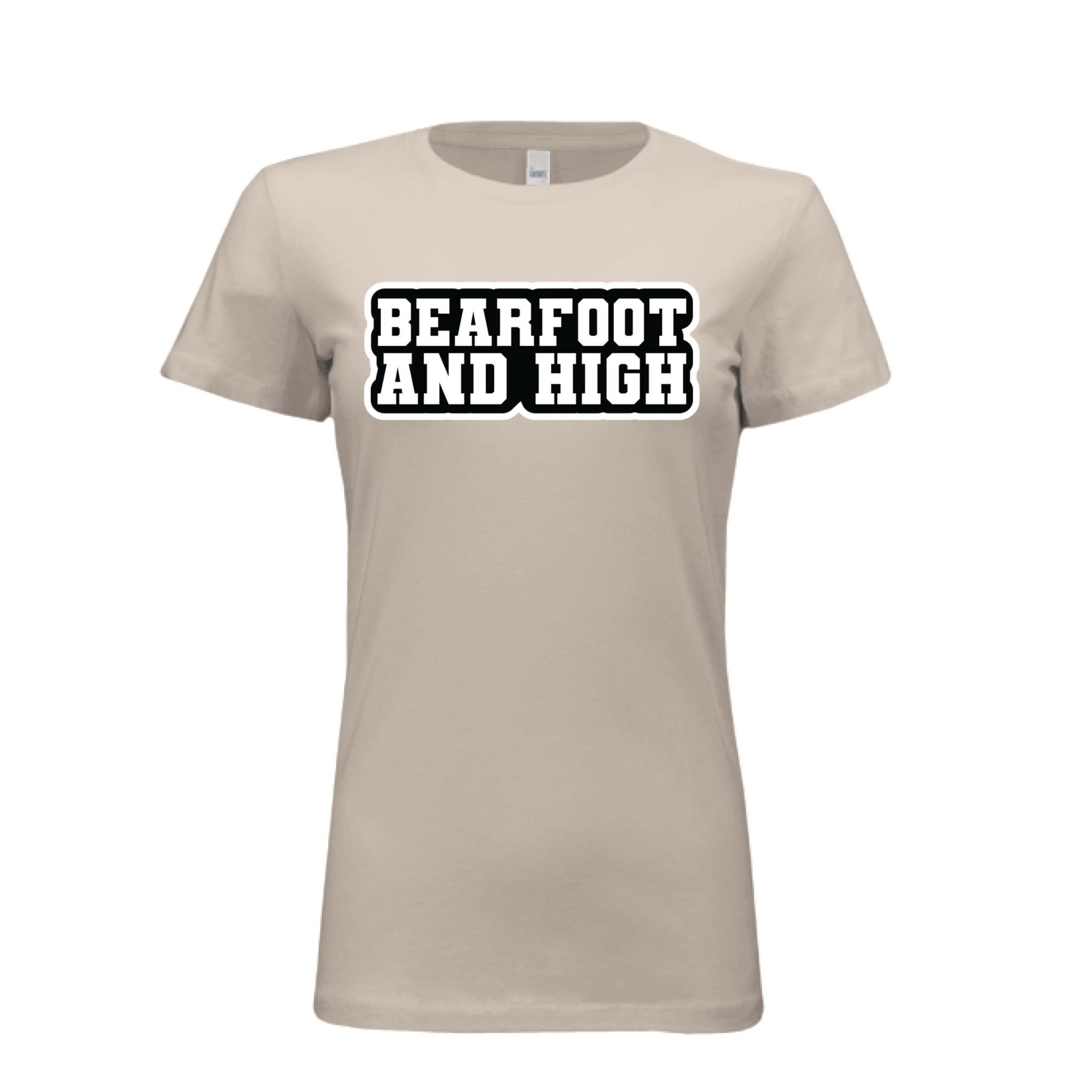 Bearfoot and High Ladies Bella Tee Shirt SOFT CREAM - FRONT