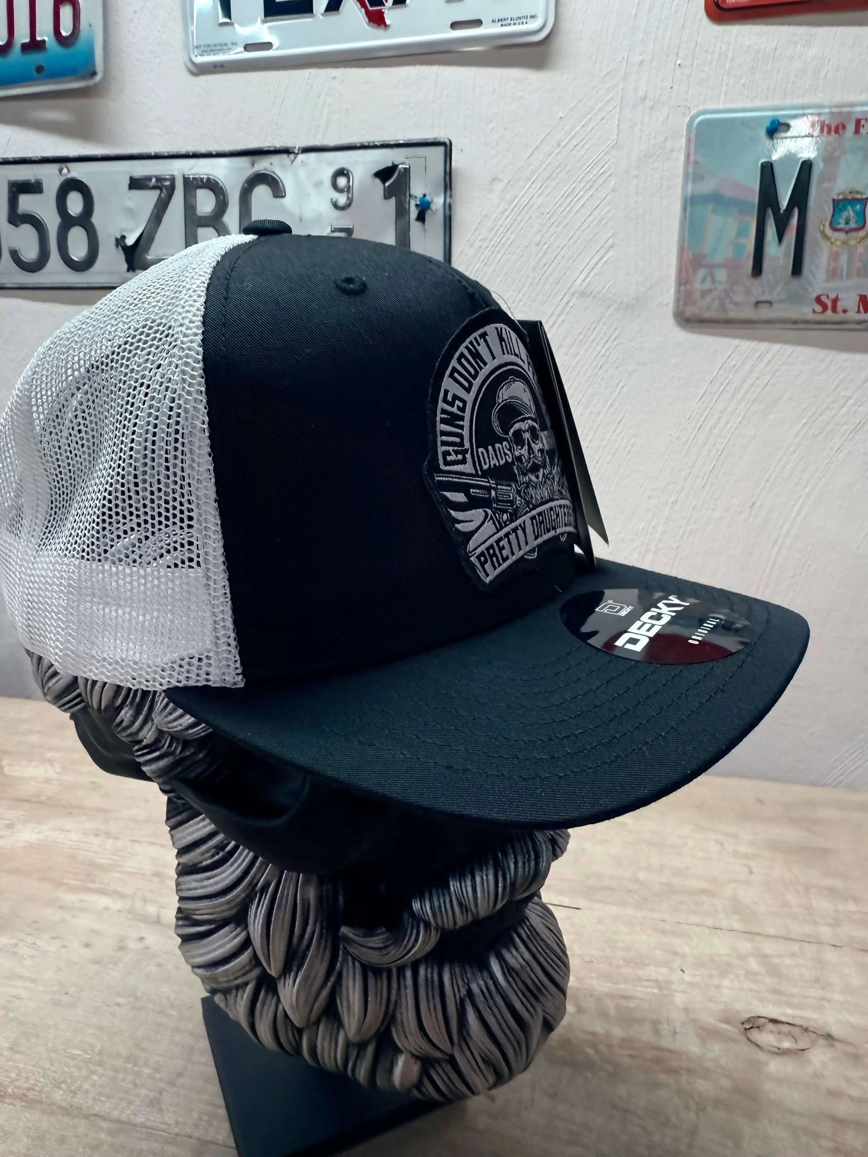 Dad And Guns Trucker Hat Perfect Gift for Fathers With Guns