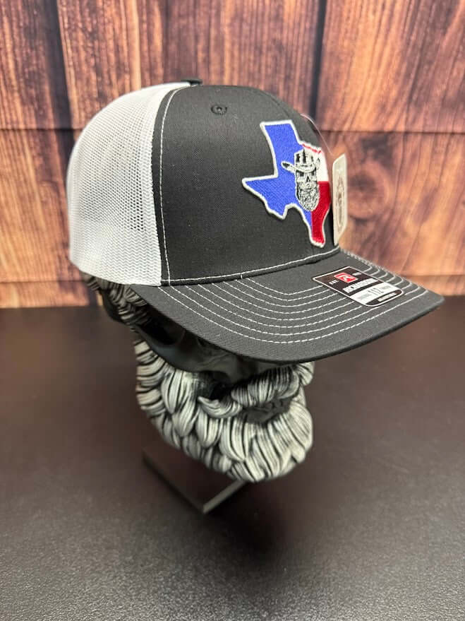 Texas Bearded Skull Cowboy Trucker Hat Snapback Beard Guys Hat Club
