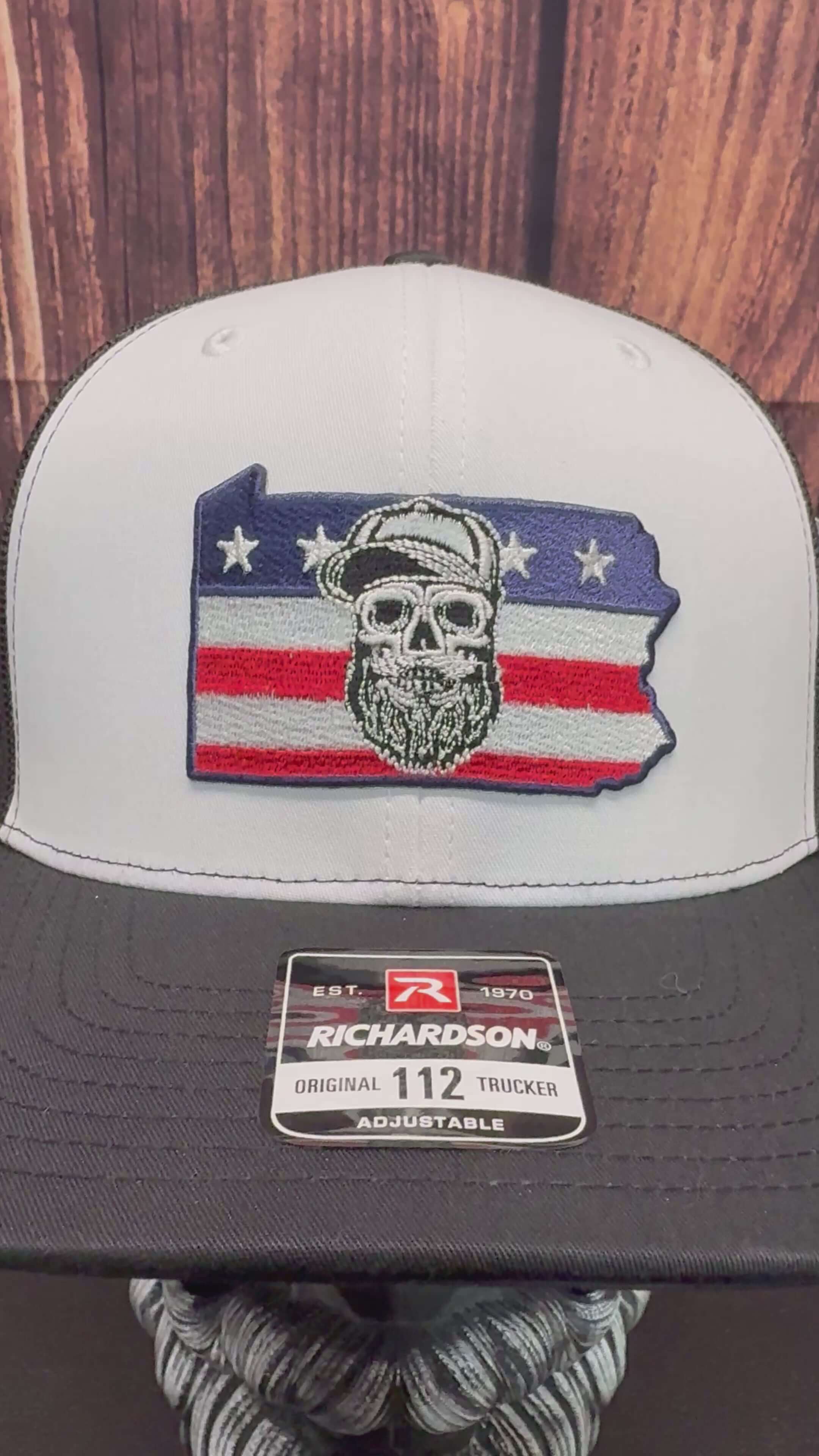 Pennsylvania Beard Skull State Richardson Hat For PA Guys