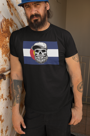 Colorado Bearded Skull Tee Rocky Mountain Beard Vibes