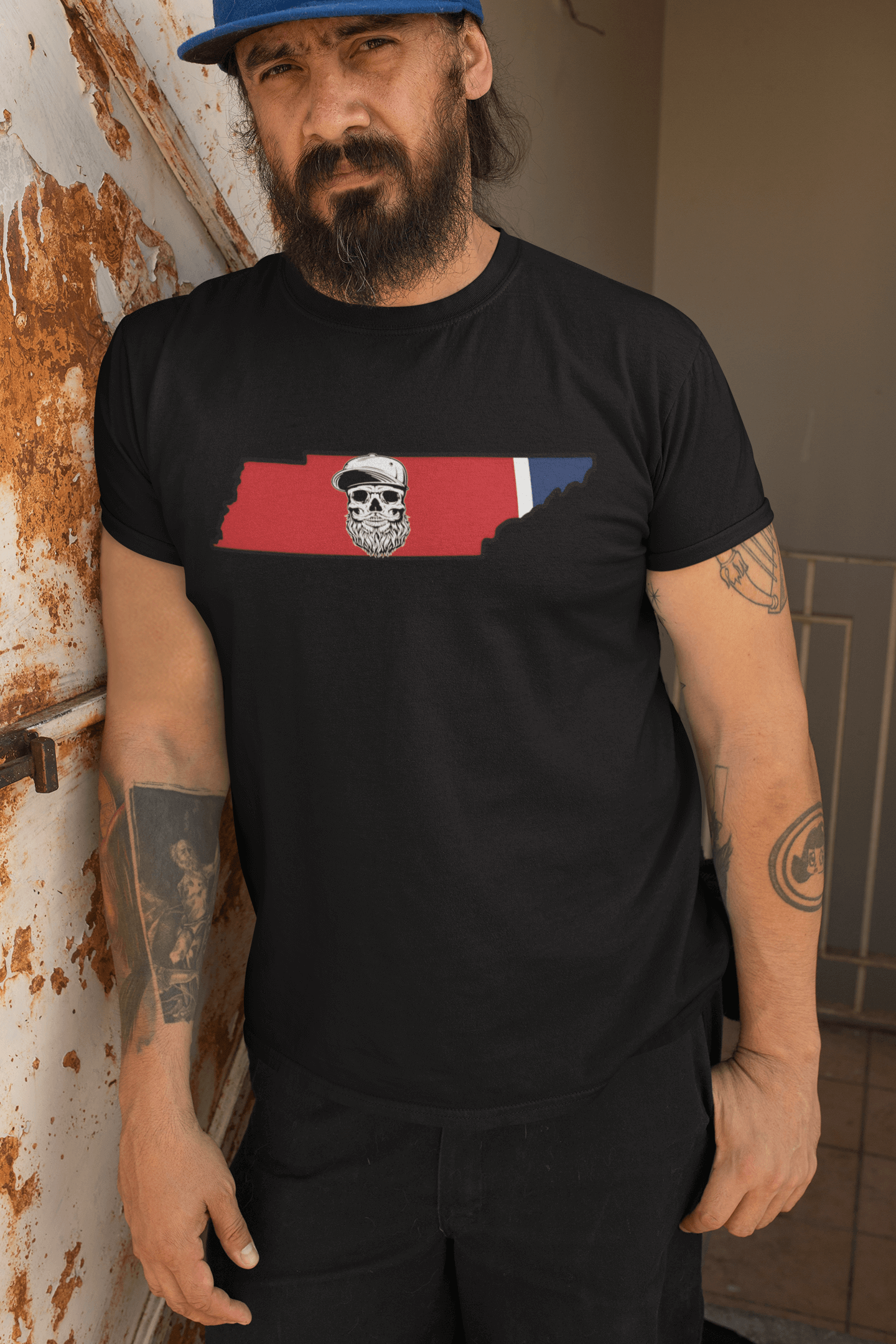 Tennessee Bearded Skull Tee celebrates Southern grit, pride, and bold