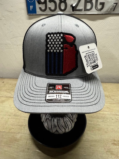 American Flag Trucker Hat - Patriotic Hats for Bearded Men