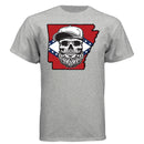 LArkansas Bearded Skull T-Shirt – Bold Southern Style for the Bearded Legends IGHT STEEL - FRONT