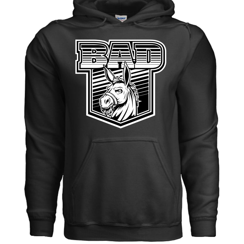 Bad Ass Bearded Donkey Fierce Beard Donkey Hoodie