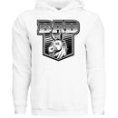 Bad Ass Bearded Donkey Illustration Fierce Beard Donkey Hoodie WHITE - FRONT