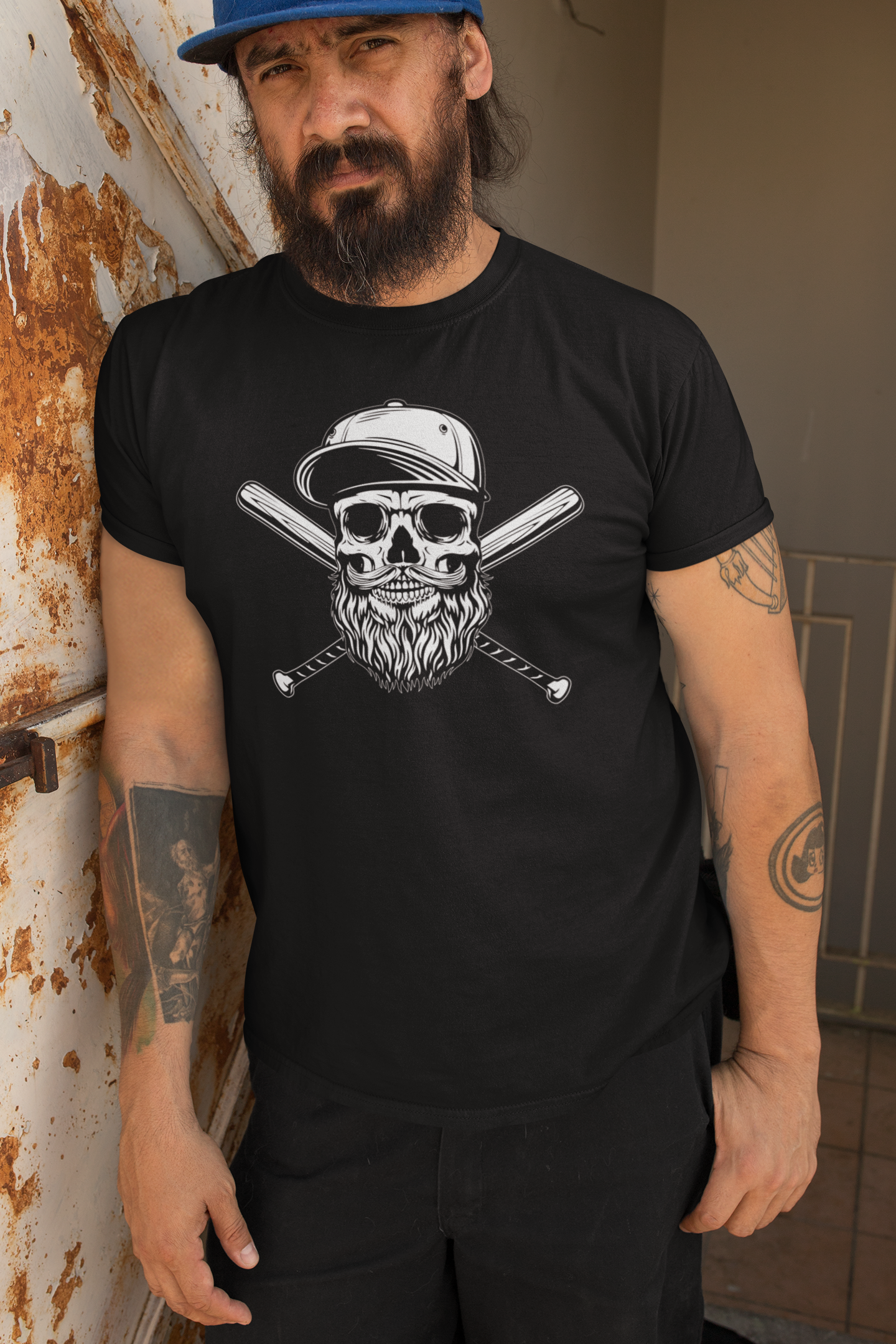 Baseball Beard Skull Baseball Beard Skull