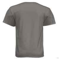 Baseball Beard Skull Hanes Tee Shirt Oxford Grey - BACK