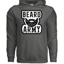 Beard Army Hoodie Bold Bearded Statement For Bearded Guys CHARCOAL - FRONT