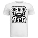 Beard Army Minimalist Tee Shirt Bold Bearded Statement of Masculine Identity WHITE - FRONT