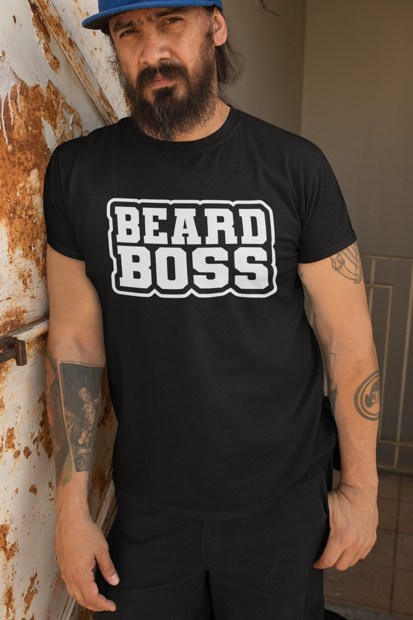 Beard Boss Graphic Tee  Stylish Men’s Beard Apparel For Bearded Guys