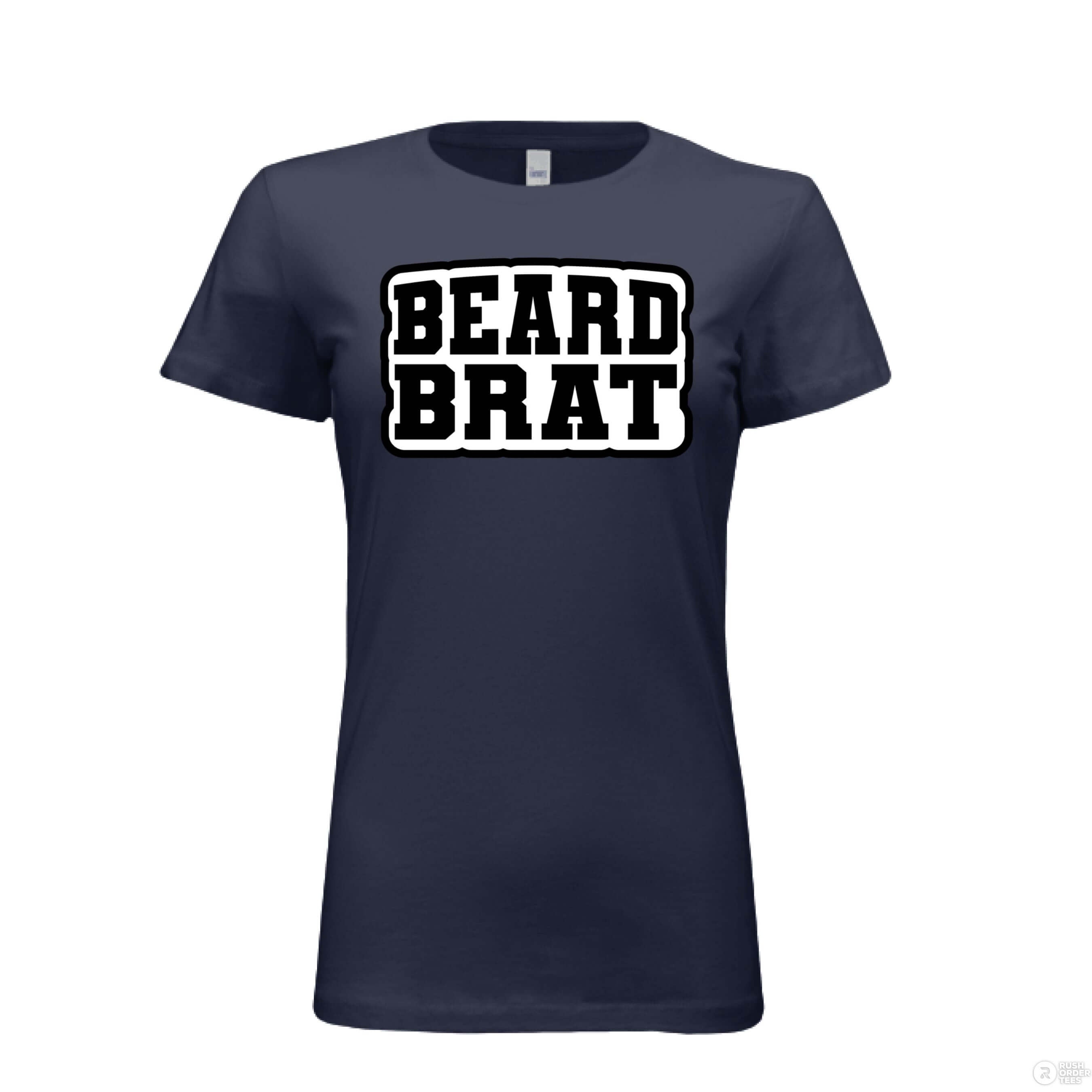 Beard Brat Bella Tee Shirt For The Girl That Loves Your Beard NAVY - FRONT