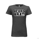 Beard Brat Bella Tee Shirt For The Girl That Loves Your Beard BLACK HEATHER - FRONT