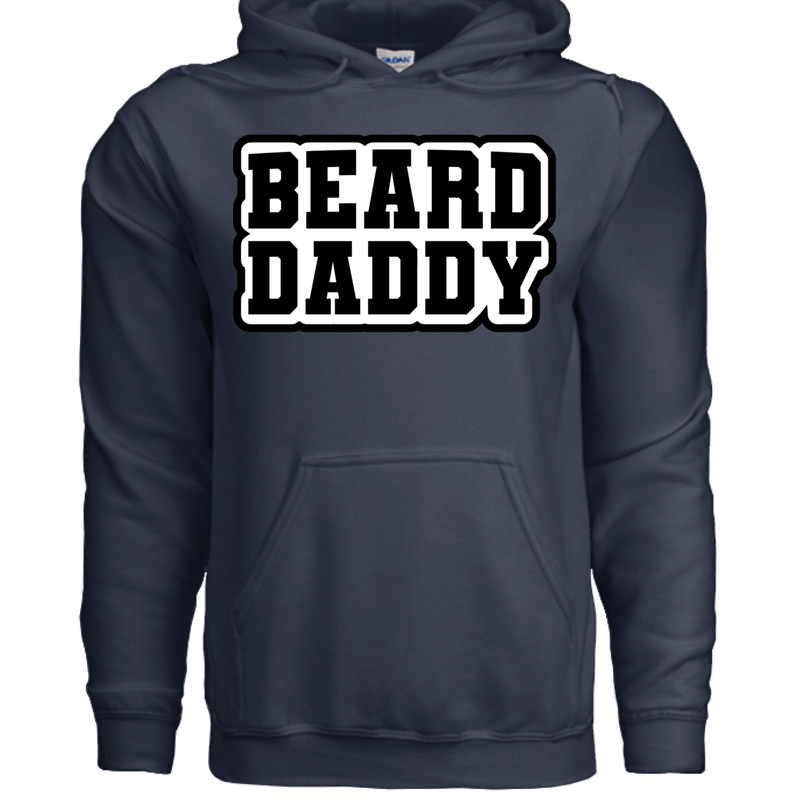 Beard Daddy Funny Hoodie For The Bearded Dad NAVY - FRONT