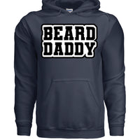 Beard Daddy Funny Hoodie For The Bearded Dad NAVY - FRONT