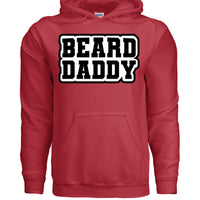 Beard Daddy Funny Hoodie For The Bearded Dad RED - FRONT