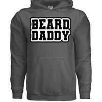 Beard Daddy Funny Hoodie For The Bearded Dad CHARCOAL - FRONT