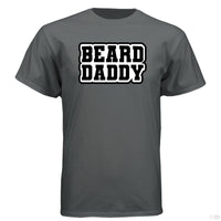 Beard Daddy Funny T Shirt For The Bearded Dad CHARCOAL HEATHER - FRONT
