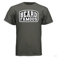 Beard Famous Hanes Tee Shirt For Bearded Guys SMOKE GRAY - FRONT