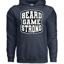 Beard Game Strong Hoodie Confident Style Statement for Bearded Enthusiasts NAVY - FRONT