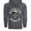 Beard Guys Hat Club Zip-Up Hoodie – Stay Warm, Stay Bearded DARK HEATHER - BACK