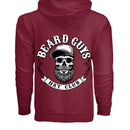 Beard Guys Hat Club Zip-Up Hoodie – Stay Warm, Stay Bearded CARDINAL RED - BACK