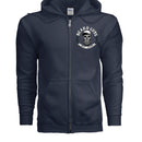 Beard Guys Hat Club Zip-Up Hoodie – Stay Warm, Stay Bearded NAVY - FRONT