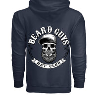 Beard Guys Hat Club Zip-Up Hoodie – Stay Warm, Stay Bearded NAVY - BACK
