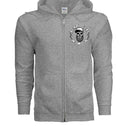 Beard Guys Hat Club Zip-Up Hoodie – Stay Warm, Stay Bearded GRAPHITE HEATHER - FRONT