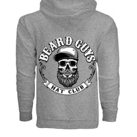 Beard Guys Hat Club Zip-Up Hoodie – Stay Warm, Stay Bearded GRAPHITE HEATHER - BACK
