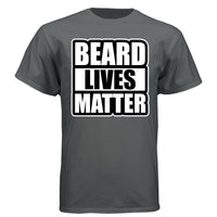 Beard Lives Matter Funny Beard Lover Funny Tee Shirt CHARCOAL HEATHER - FRONT