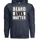 Beard Lives Matter Hoodie Great For Bearded Guys NAVY - FRONT
