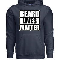 Beard Lives Matter Hoodie Great For Bearded Guys NAVY - FRONT