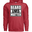 Beard Lives Matter Hoodie Great For Bearded Guys RED - FRONT