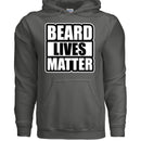 Beard Lives Matter Hoodie Great For Bearded Guys CHARCOAL - FRONT
