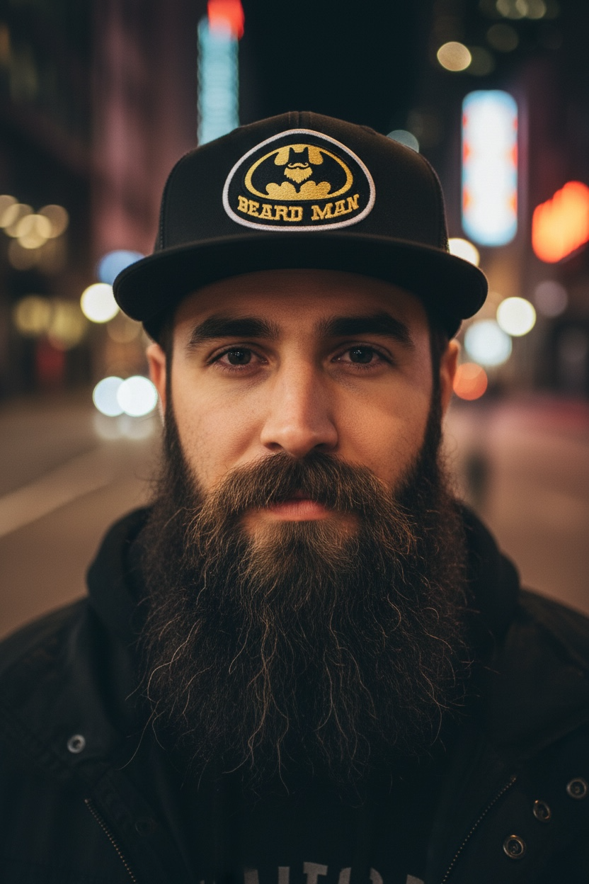 Beard Man Inspired By Batman Richardson Trucker Hat