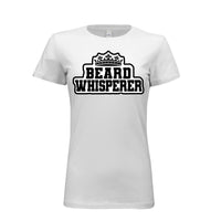 Beard Whisperer Ladies Bella Tee Shirt WHITE - FRONT