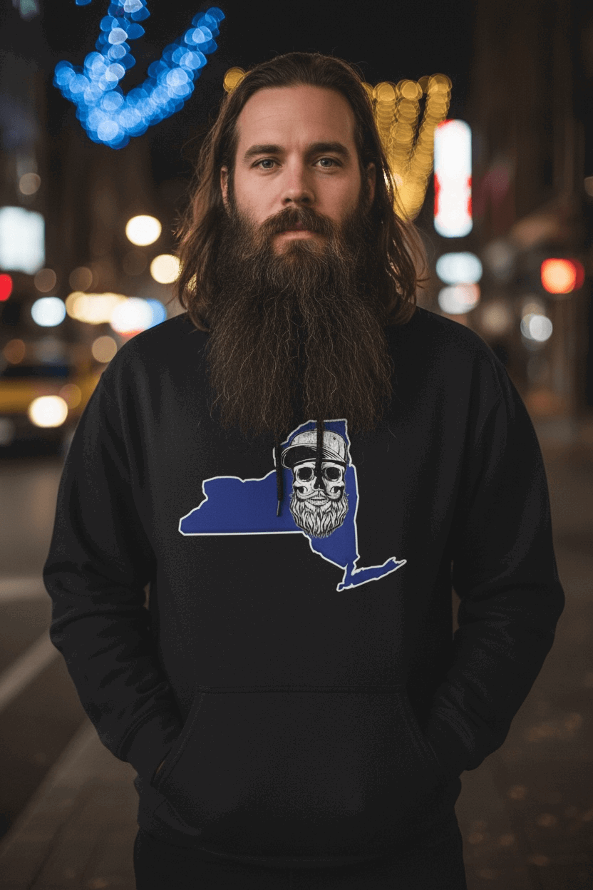 Bearded Skull New York Hoodie Bearded Skull Empire State for Men
