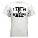 Bearded And Tattooed Hanes Tee Shirt For Guys With Beards WHITE - FRONT