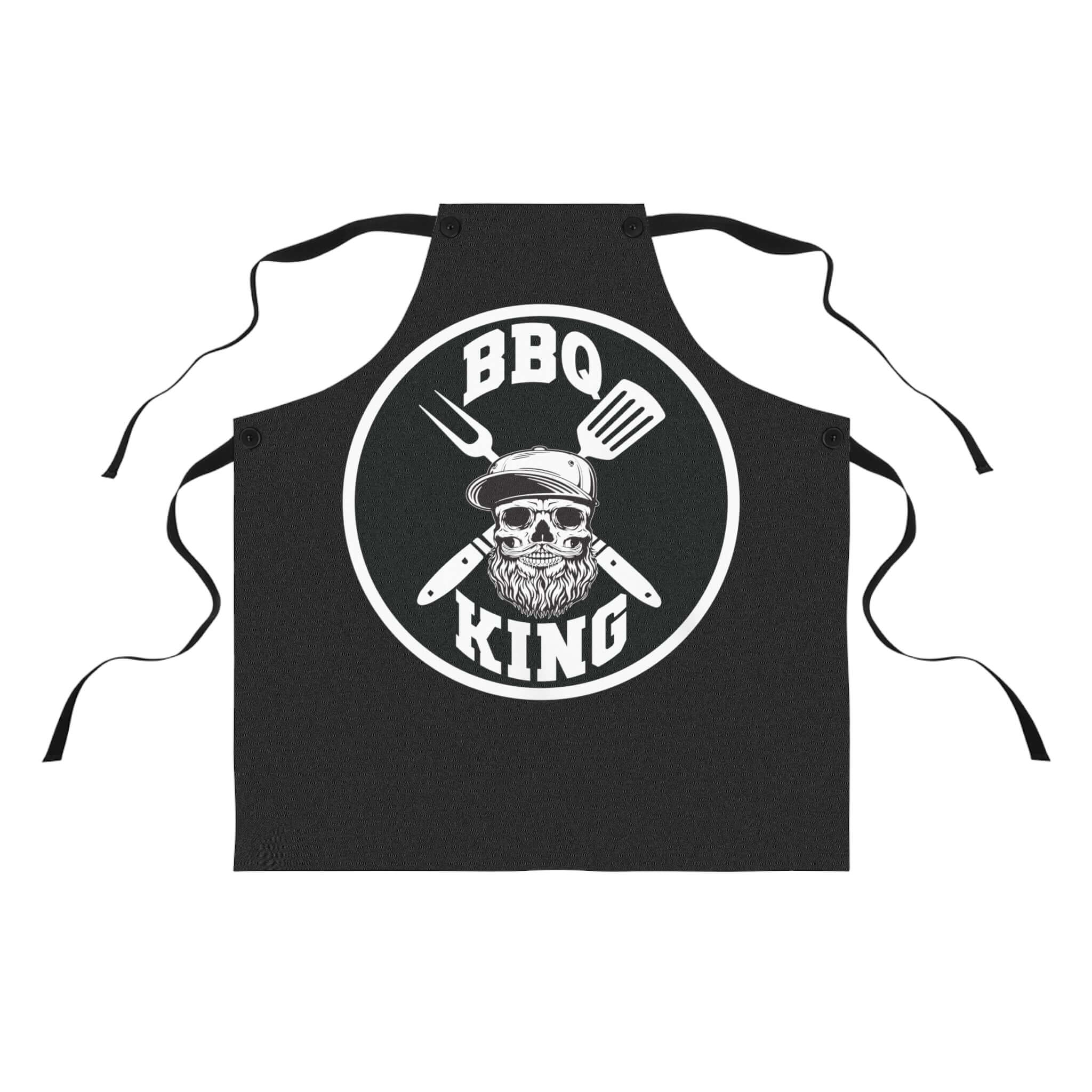 Bearded BBQ King Apron, Cooking Gift for Men, Grilling Accessories, Chef Apron for Father's Day, Unique BBQ Apron, Bearded Skull