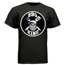 Bearded BBQ King Tee Shirt Great For Cooks With Beards BLACK - FRONT