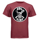 Bearded BBQ King Tee Shirt Great For Cooks With Beards Athletic Cardinal - FRONT