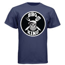 Bearded BBQ King Tee Shirt Great For Cooks With Beards NAVY - FRONT